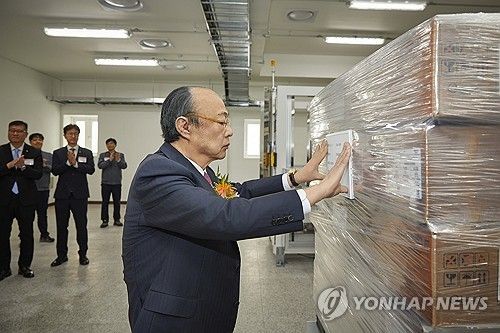 ㈜한화·한화에어로스페이스 보은사업장 찾은 김승연 회장