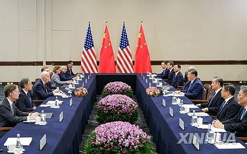 16일 페루에서 APEC 계기로 열린 미국-중국 정상회담.