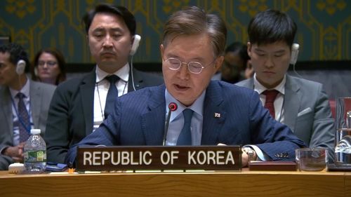 안보리 발언하는 황준국 유엔대사
