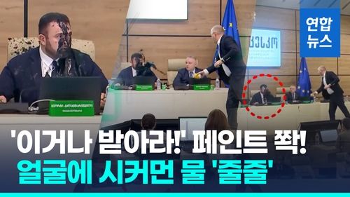 [영상] 선관위원장 얼굴에 페인트 '쫙'…부정선거 논란 조지아 '시끌' - 2