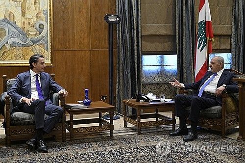 미국 특사와 레바논 의회 의장