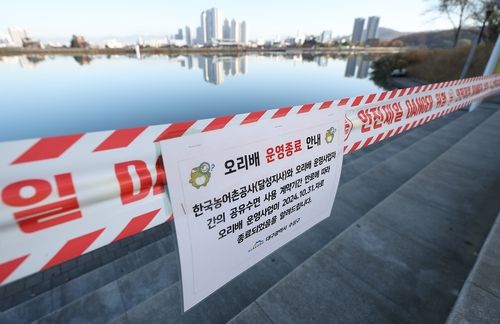 수성못 오리배 운영 종료