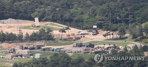 경북 성주군 주한미군 고고도 미사일방어체계(THAAD·사드) 기지 [연합뉴스 자료사진]