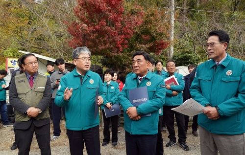 소나무재선충병 피해 극심지역인 울주 찾은 임상섭 산림청장