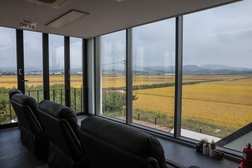 금수장에서 바라본 의성군 풍경