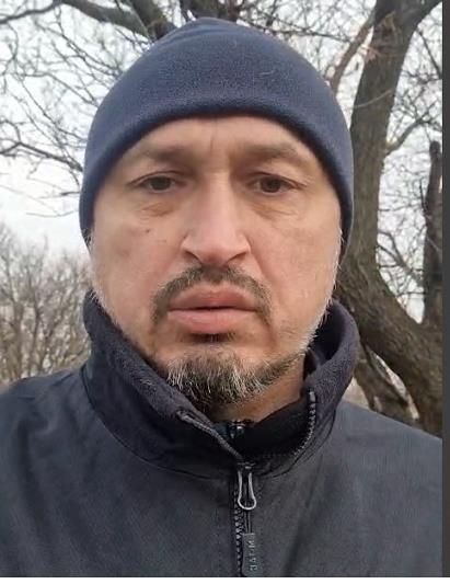 화상 인터뷰 중인 우크라이나 전직 전투병