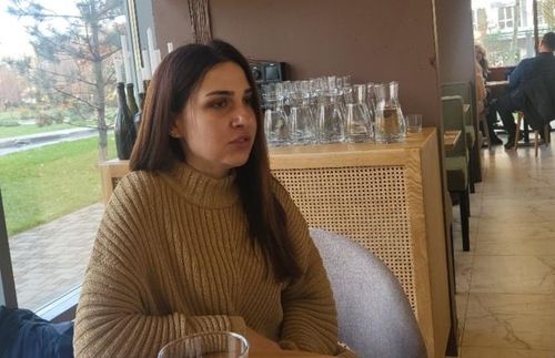 연합뉴스와 만난 우크라이나 신문기자 마리나 흐리호리아씨 