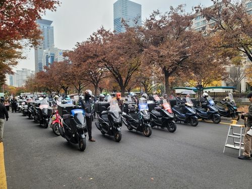 라이더유니온·화물연대 '안전입법 쟁취 공동투쟁대회'