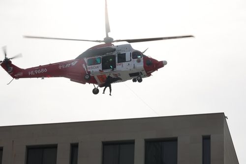 인명구조에 동원된 소방헬기