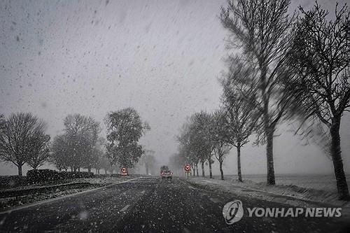 프랑스 북서부 캉의 도로 모습