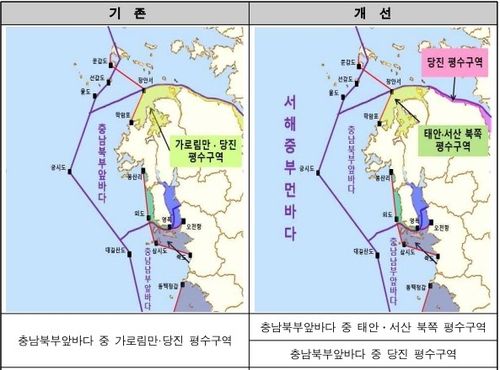 특보 구역 분리 운영되는 충남 북부해상 평수구역