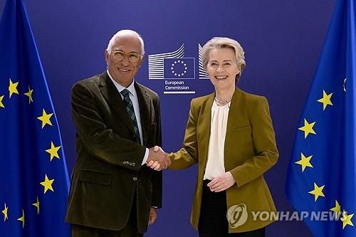 안토니우 코스타 차기 EU 정상회의 상임의장과 우르줄라 폰데어라이엔 EU 집행위원