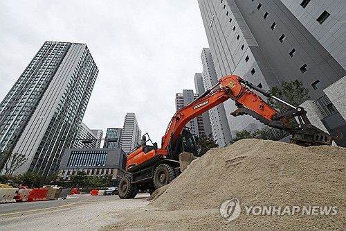 막바지 공사 한창인 올림픽파크포레온
