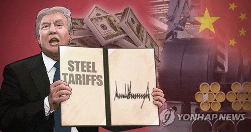 미국 트럼프 철강 관세부과, 중국 반발·반응 (PG)