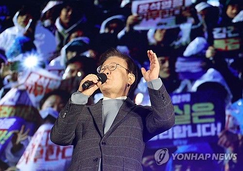 정권 규탄 집회 참석한 이재명 대표
