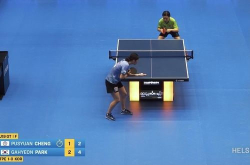 박가현(앞쪽)과 대만 청푸슈안의 경기 장면