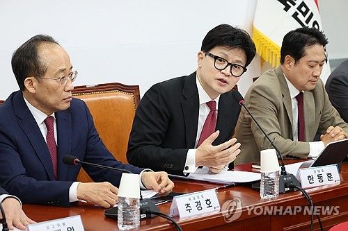 발언하는 한동훈 대표