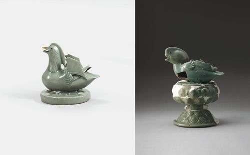 원앙 모양을 한 청자 