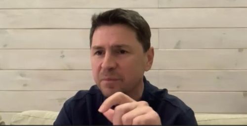 인터뷰하는 미하일로 포돌랴크 우크라이나 대통령 고문