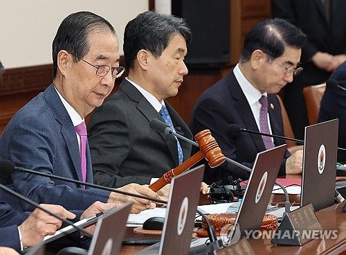 국무회의 개의 선언하는 한덕수 총리