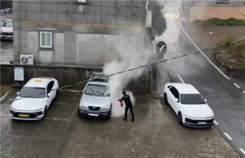 불끄는 해양경찰 교육생