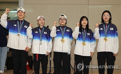 사격선수단 메달리스트 "대한민국 사격 파이팅"