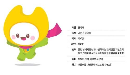 금천구 '금나래' 캐릭터