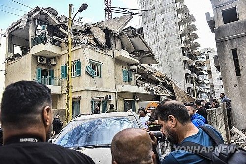 이스라엘이 맹폭한 레바논 시내 모습