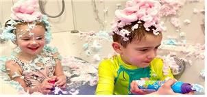 어린이용 버블클렌저 사용 모습