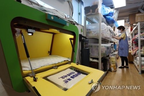 서울 관악구 주사랑공동체교회에서 운영 중인 베이비박스 내부 공간의 모습