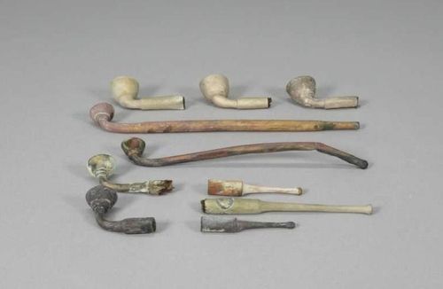 선유도 해역에서 발굴한 곰방대