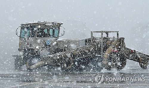 공군, 각 부대 제설작전 수행