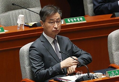 시간 확인하는 최재해 감사원장