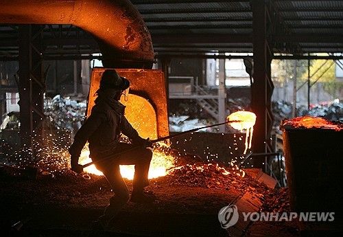 인도 철강 공장