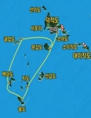 나래호 항로도