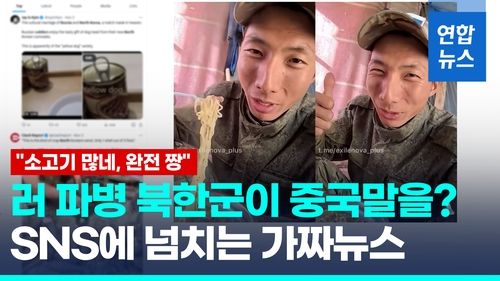 [영상] "소고기 많네, 완전 짱"…러 파병 북한군이 중국말을? - 2
