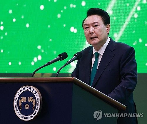 축사하는 윤석열 대통령