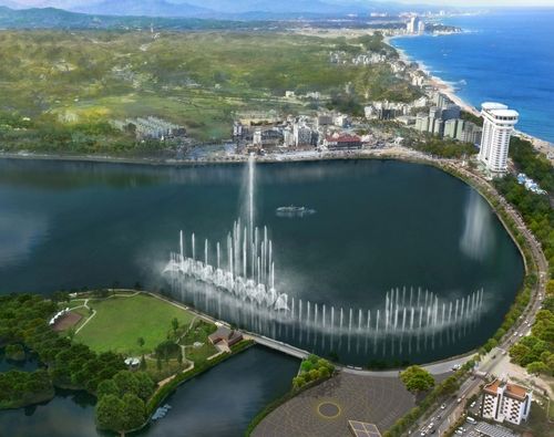 경포호 인공분수 조감도