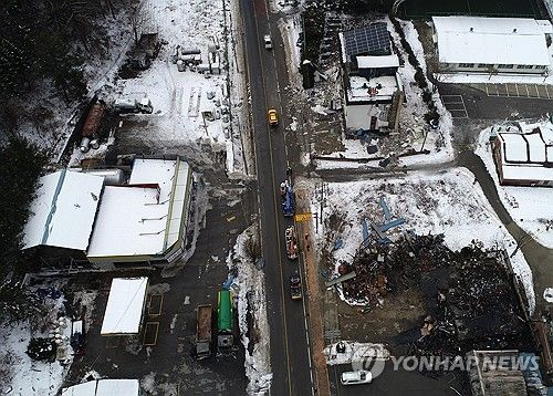 참혹한 모습의 가스 폭발 사고 현장