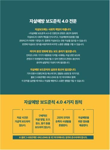 자살예방 보도준칙 4.0 전문