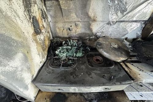 주방에서 발생한 화재