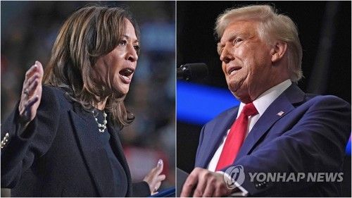 카멀라 해리스 미국 부통령과 도널드 트럼프 전 대통령