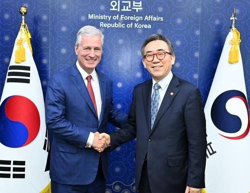 조태열, 오브라이언 전 미국 국가안보보좌관 면담[외교부 제공. 재판매 및 DB 금지]