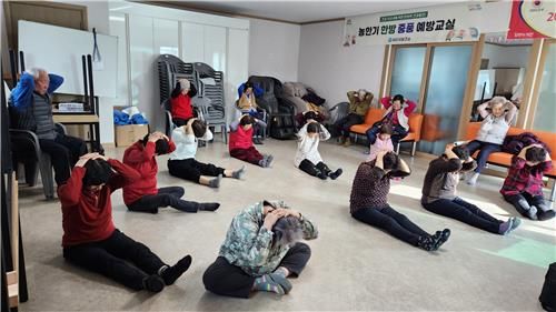 지난해 서산시 한방 중풍 예방교실 모습