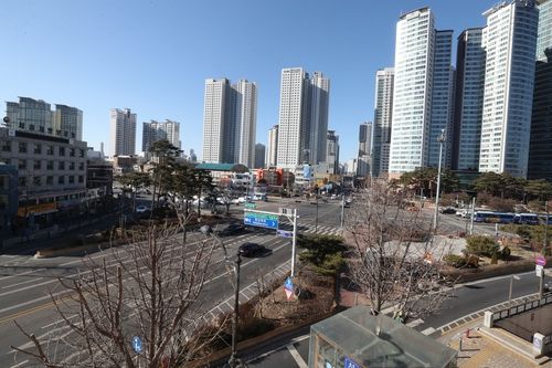 같은 방향에서 본 삼각지 교차로 모습. 2022년 [연합뉴스 자료사진]