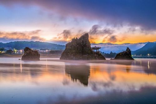 충북도 사진 공모전에서 수상한 도담삼봉 사진