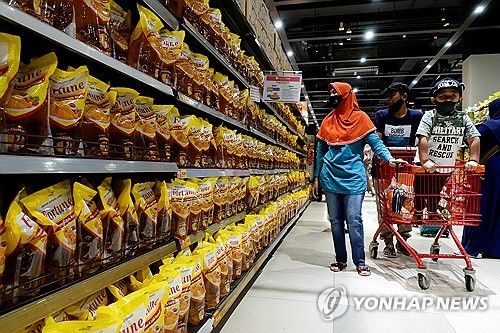 자카르타 슈퍼마켓의 식용유