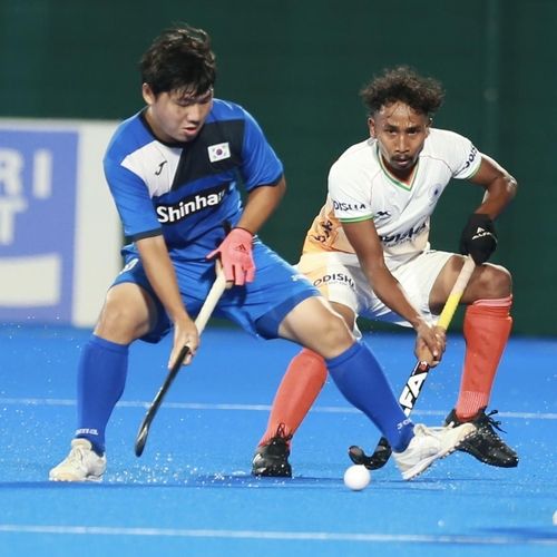 한국과 인도의 경기 모습. 