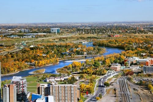 캘거리타워에서 본 캘거리 시가지 [사진/조보희 기자]
