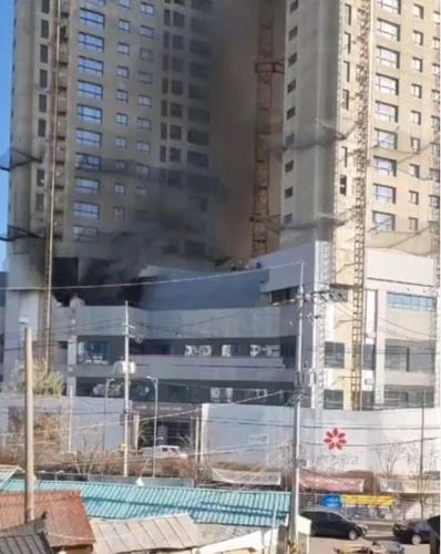 아파트 공사현장 화재